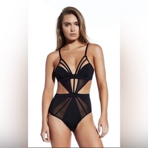 Windsor Headturner Cut Out Mesh One Piece Swimsuit